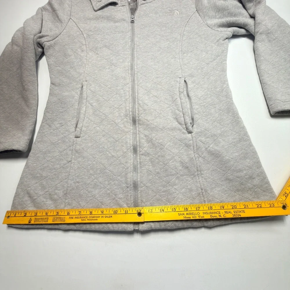 The North Face‎ Women's Quilted Fleece Coat XL Gray Faux Fur Lined Jacket